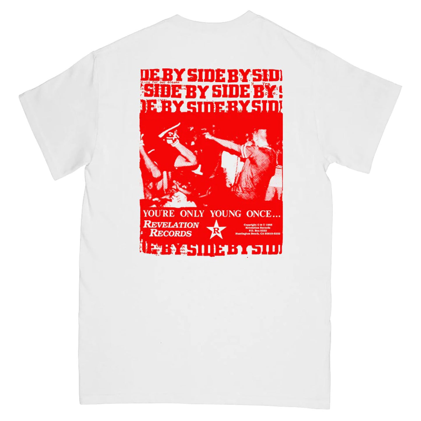 Side By Side By Side (White) T-shirt Back