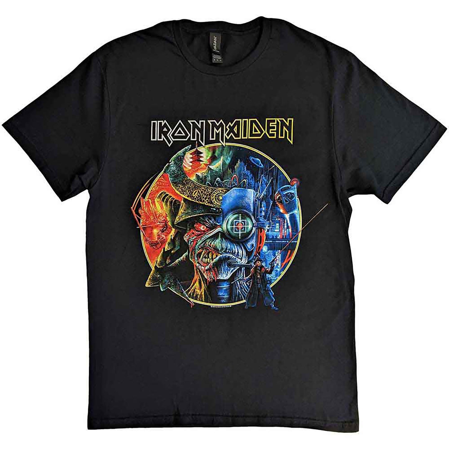 Iron Maiden The Future Past Tour '23 Circle Art T-shirt Front
