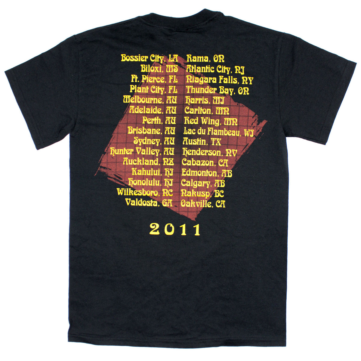 Doobie Brothers World Gone Crazy 2011 Tour Tee T-shirt Back