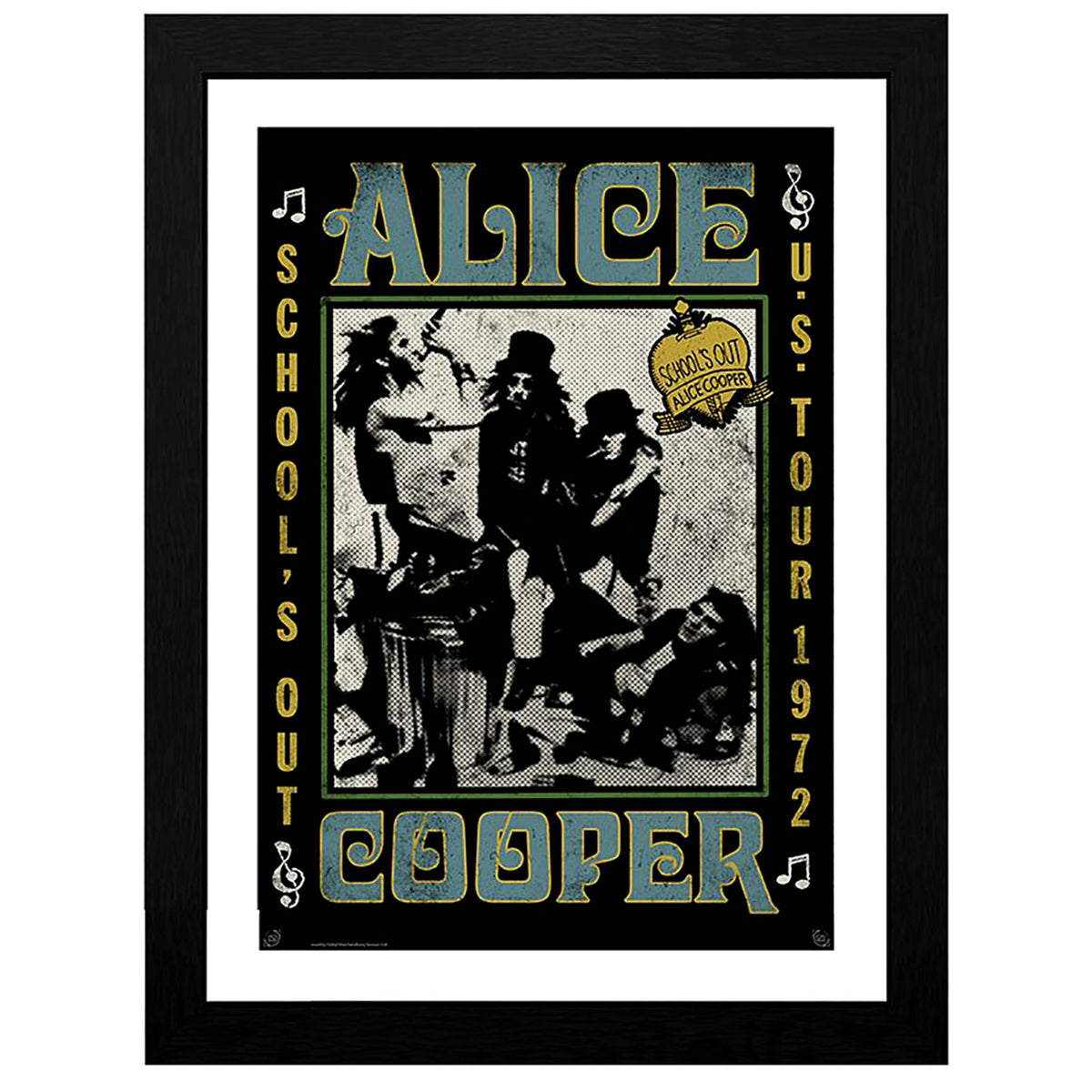 Alice Cooper School's Out Tour Framed Wall Art Front