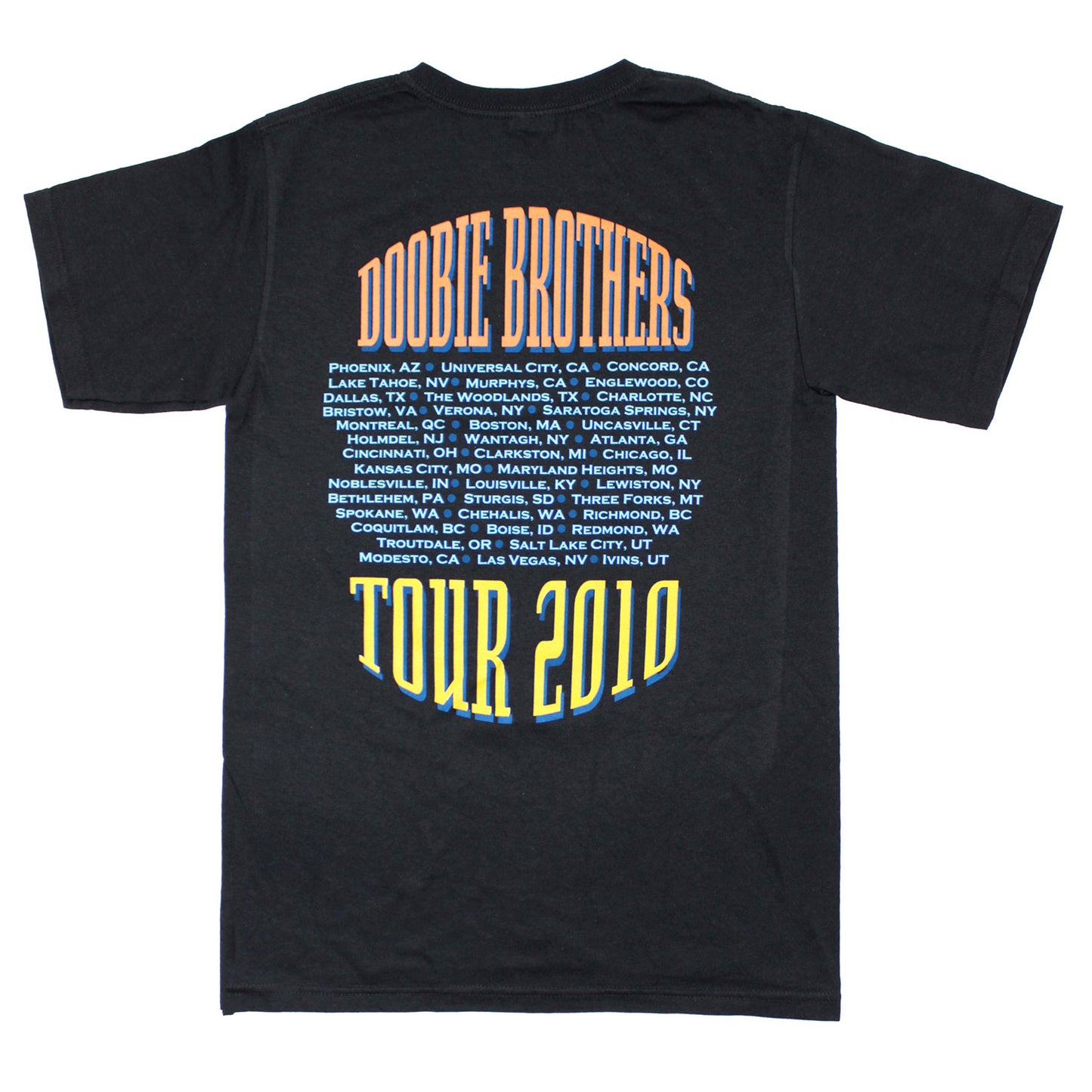 Doobie Brothers Tour 2010 (Phoenix, AZ - Ivins, UT) T-shirt Back
