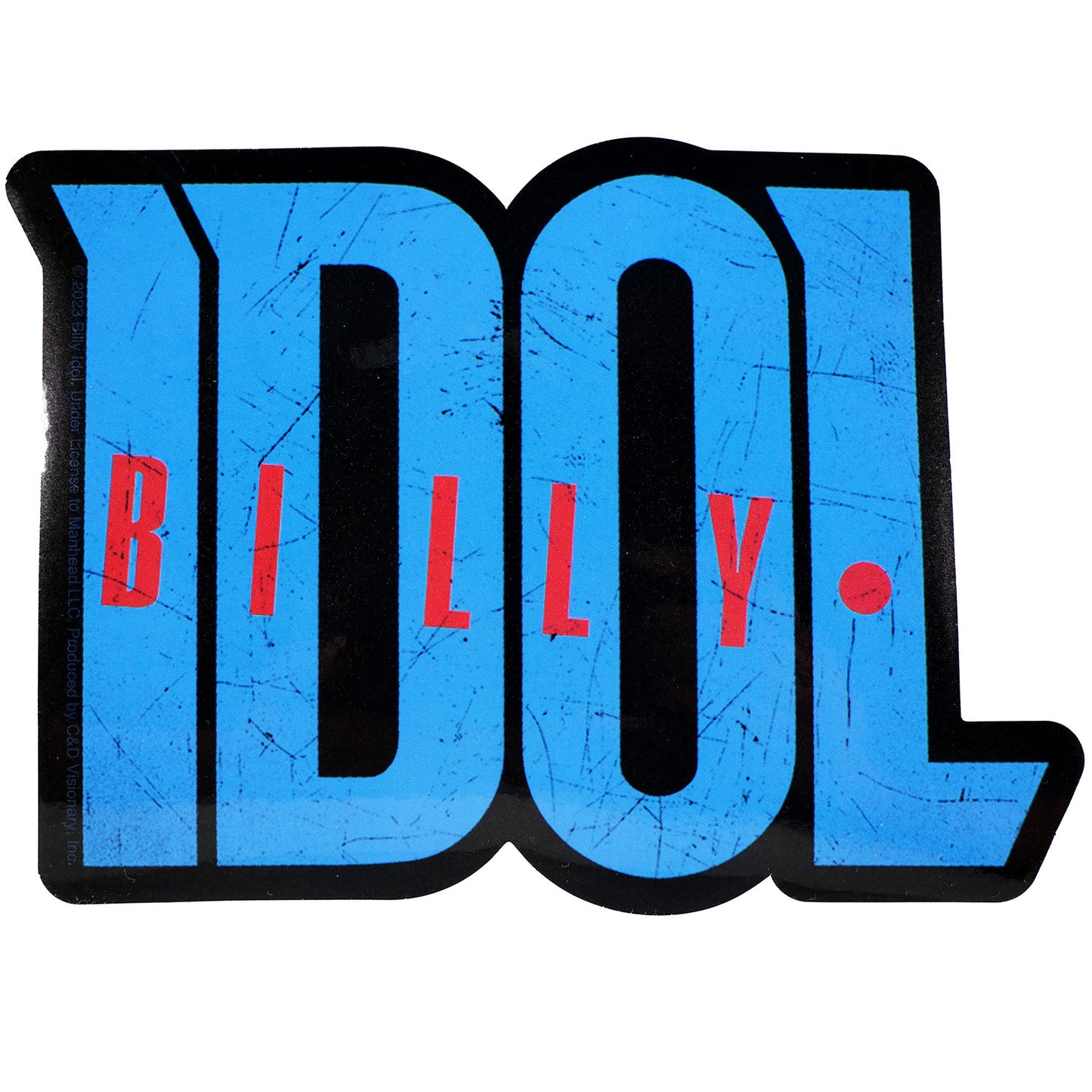 Billy Idol Logo Sticker Front