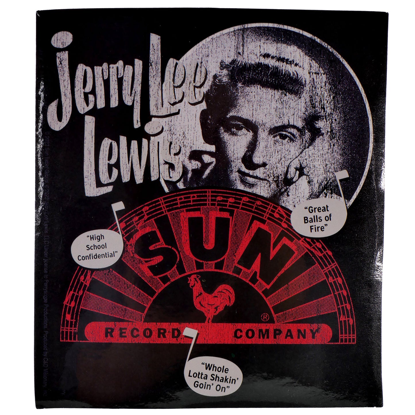 Jerry Lee Lewis Orange Sticker Front
