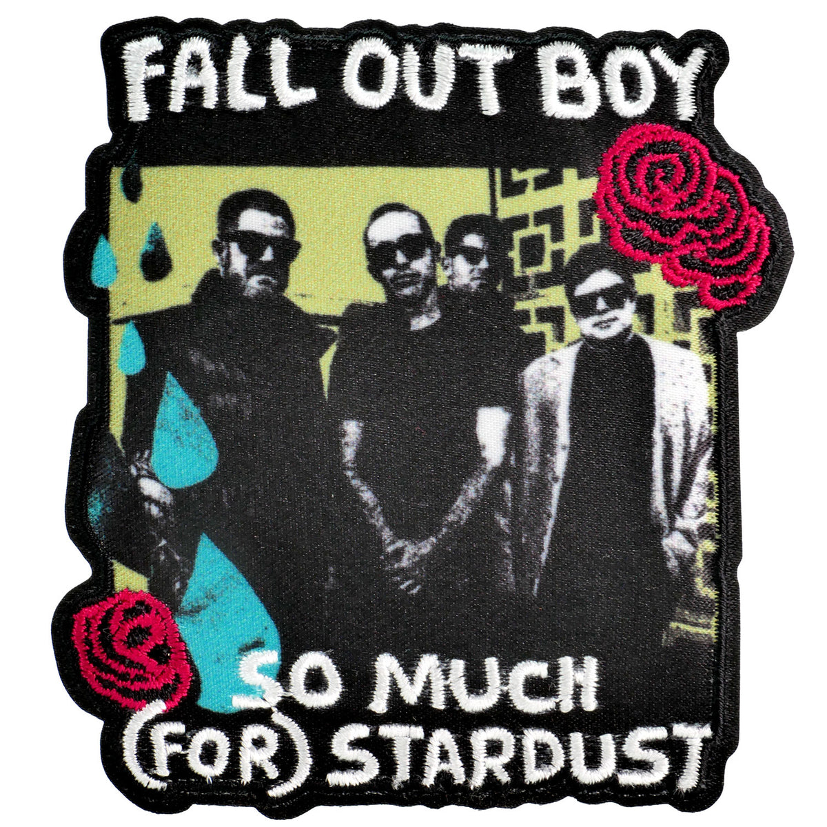Fall Out Boy Roses Graphic Embroidered Patch Front