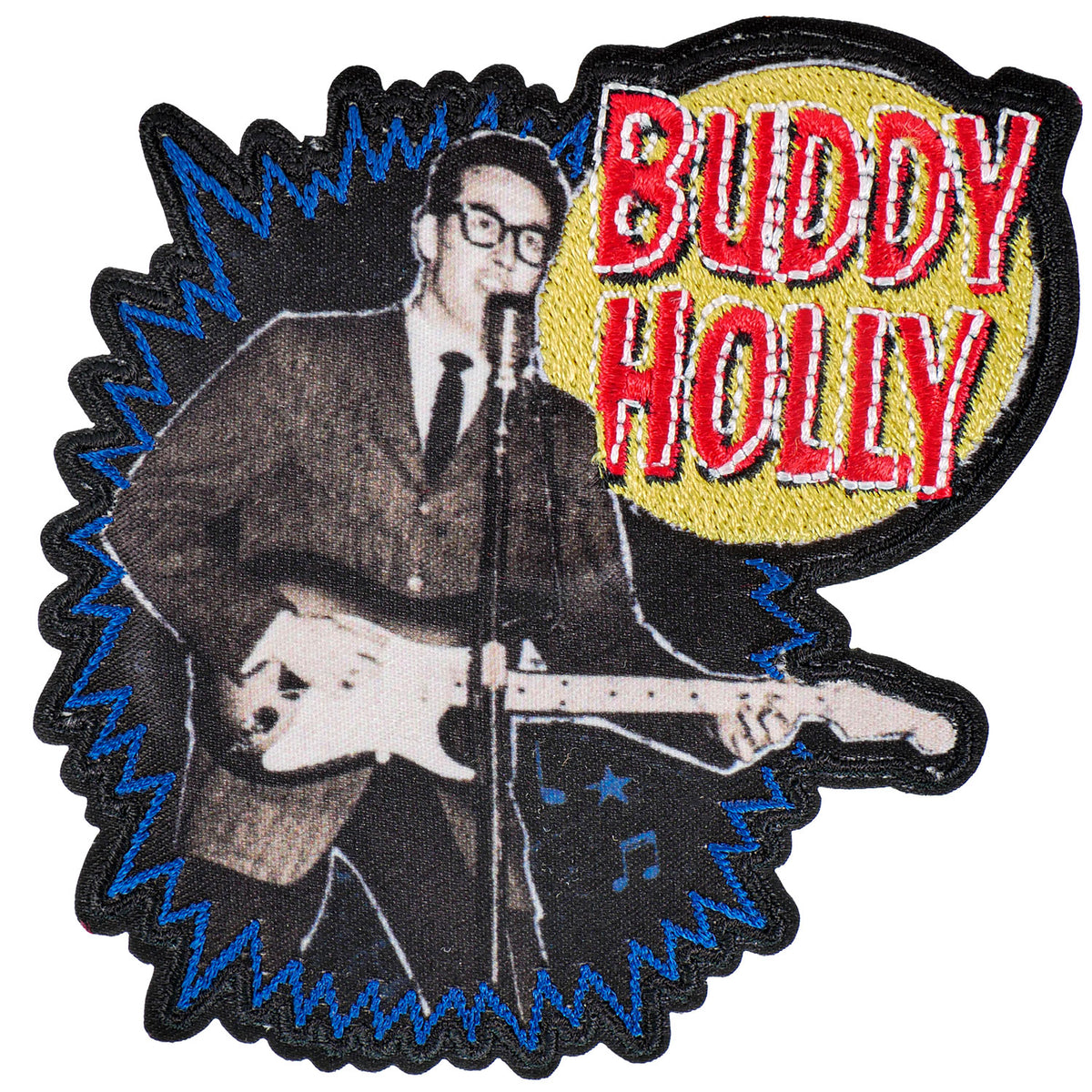 Buddy Holly Pop Embroidered Patch Front