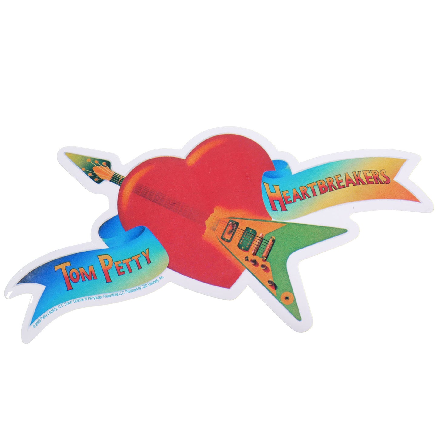 Tom Petty Vintage Logo Sticker Front