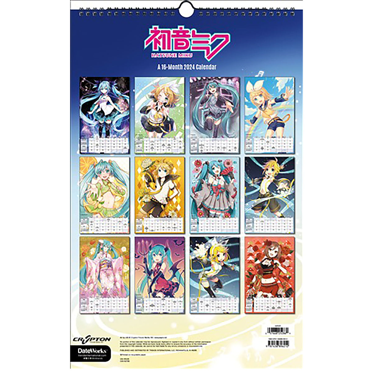 2024 Hatsune Miku Oversized Poster Calendar Calendar Back