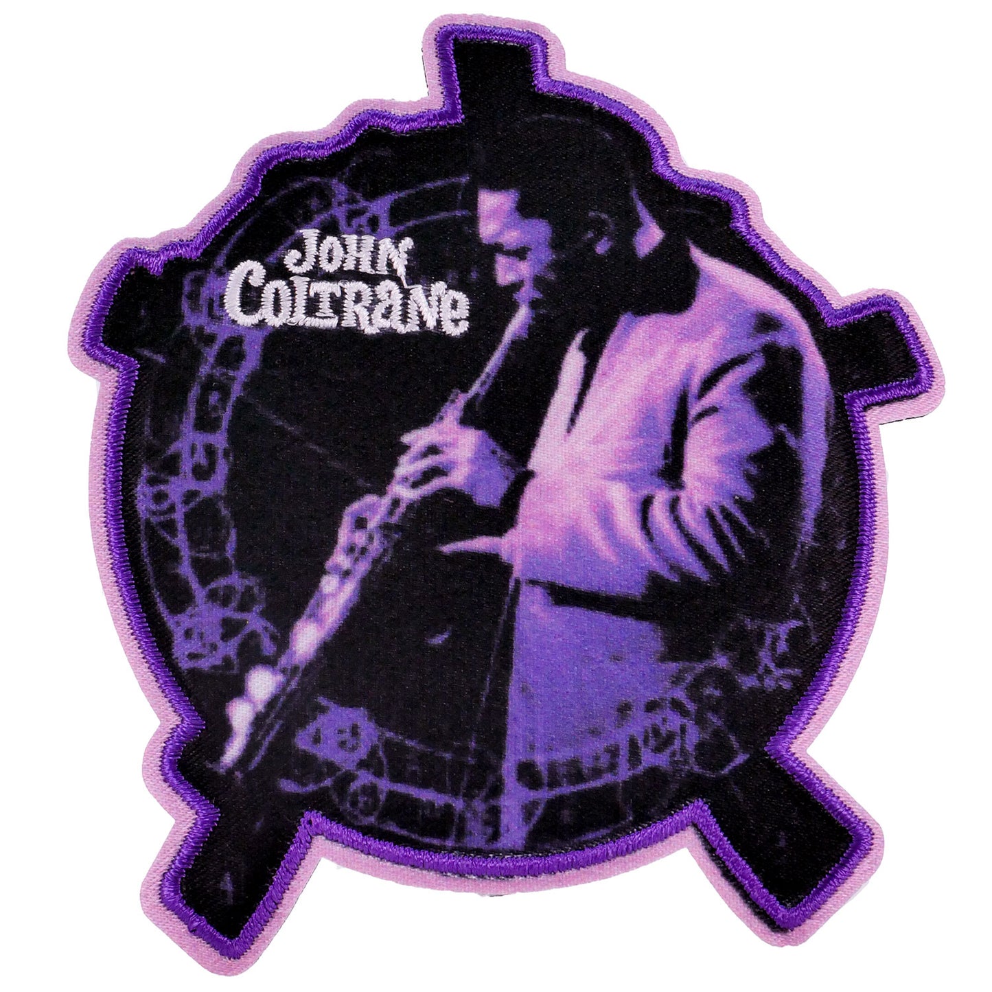 John Coltrane Music Circle Embroidered Patch Front