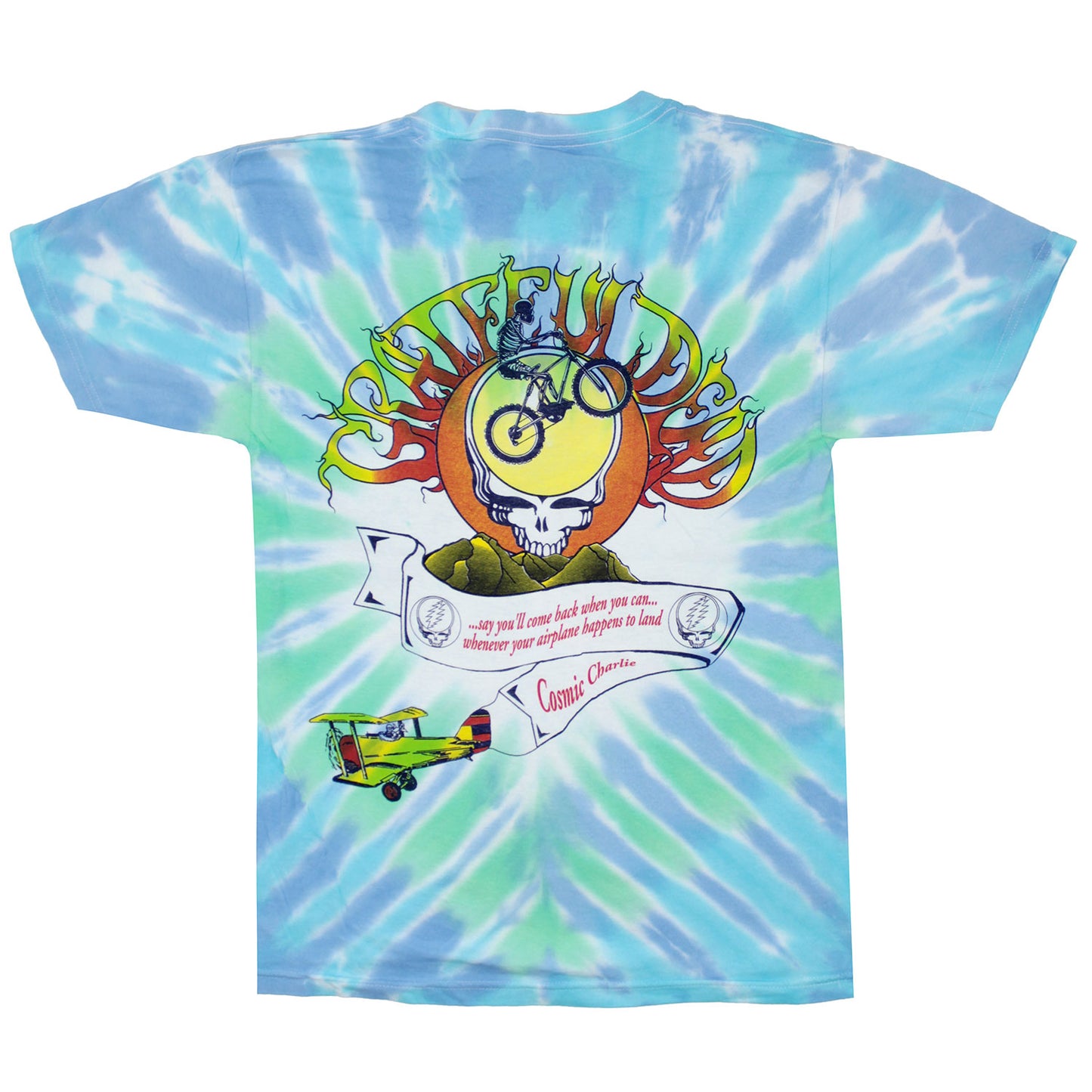Grateful Dead Vermont Biker Tie Dye T-shirt Back
