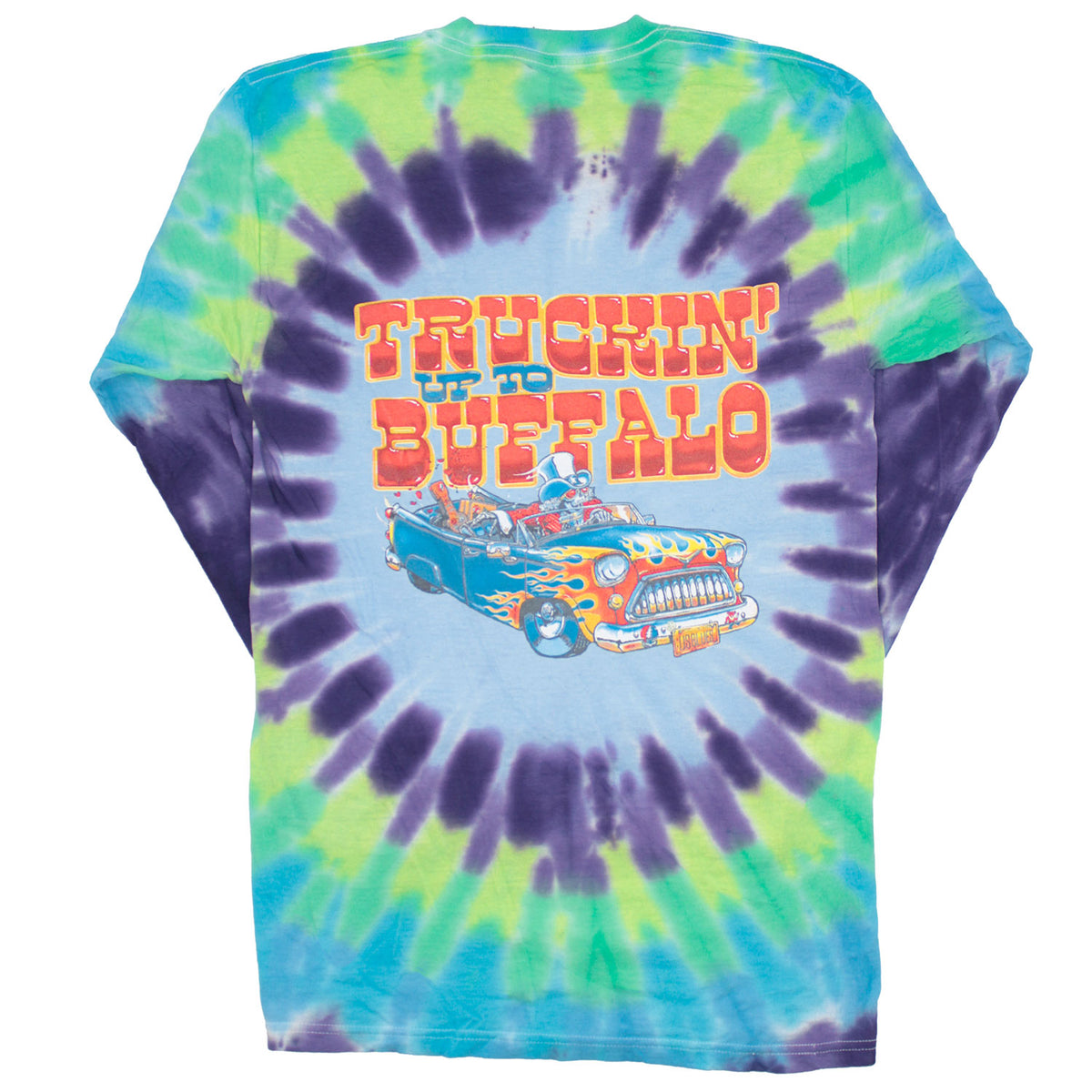 Grateful Dead Truckin' to Buffalo Tie Dye Long Sleeve Back