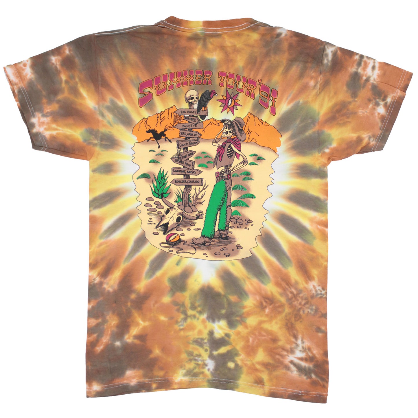 Grateful Dead Bronco Billy Tie Dye T-shirt Back