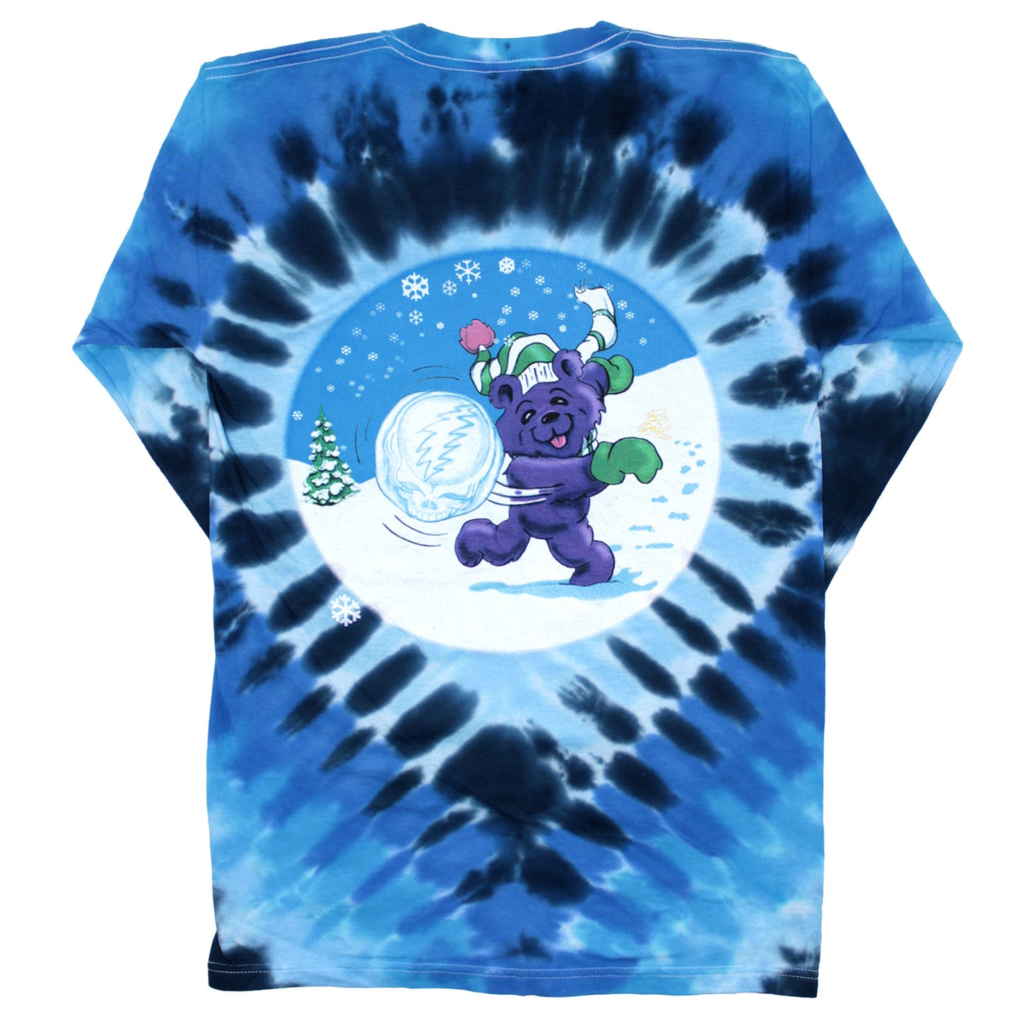 Grateful Dead Shred Bears Tie Dye Long Sleeve Back