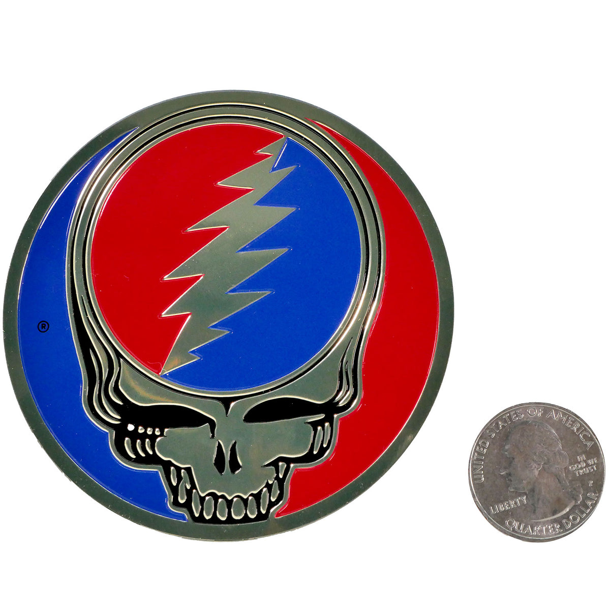 Grateful Dead Metal SYF Sticker 3" Sticker Back