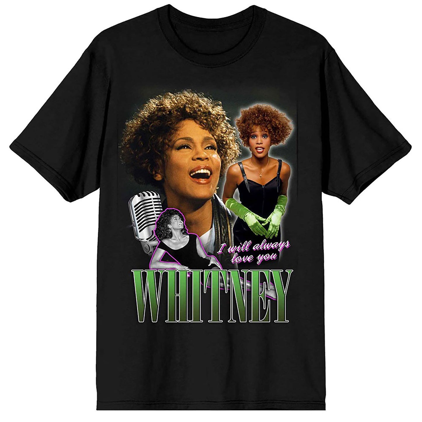 Whitney Houston I Will Always Love You T-shirt Front
