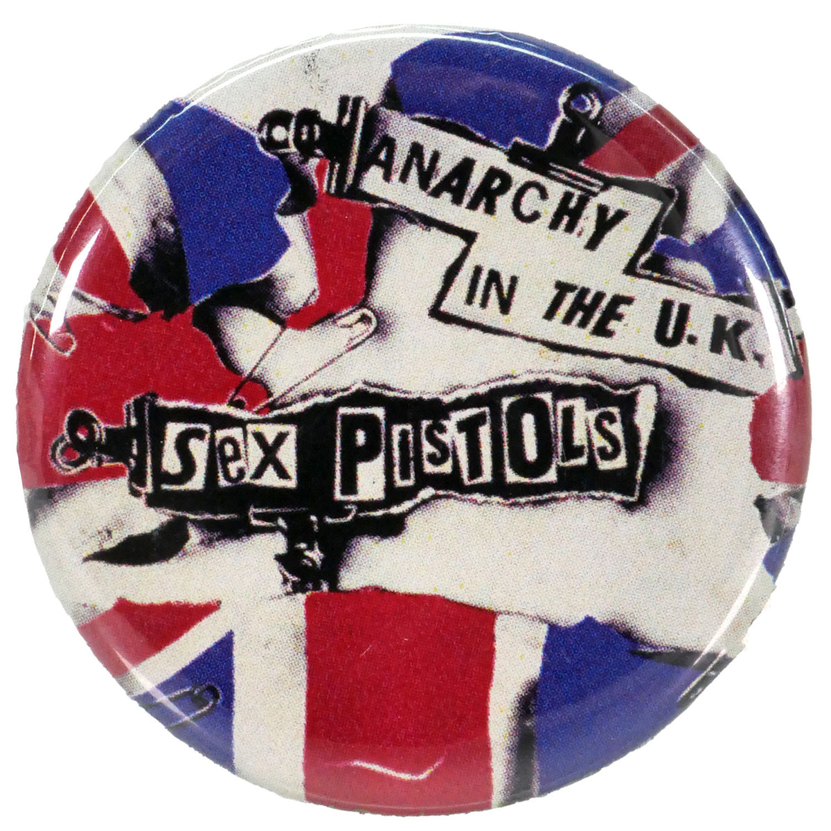 Sex Pistols Anarchy In The UK Button Front