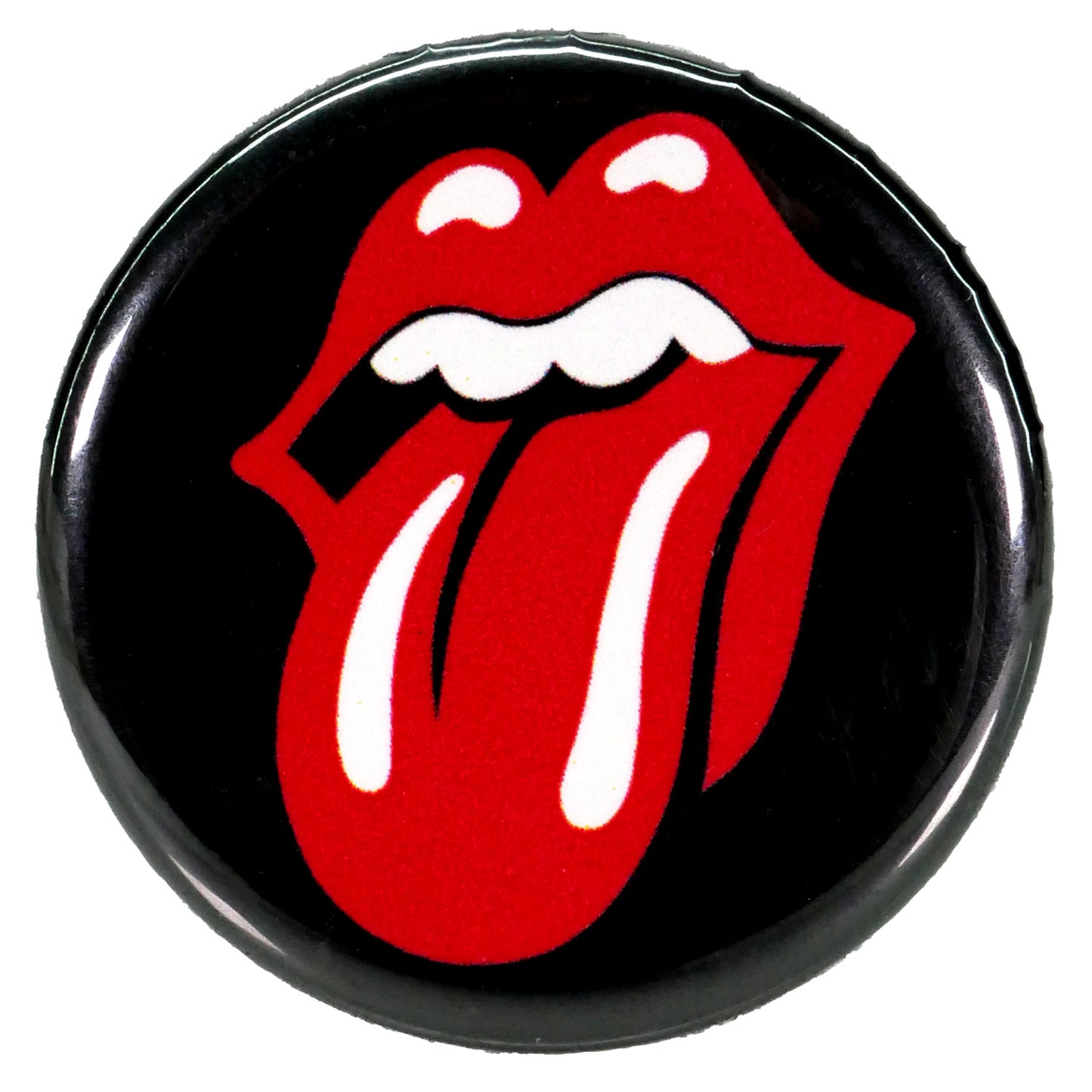 The Rolling Stones Tongue Logo Button Front