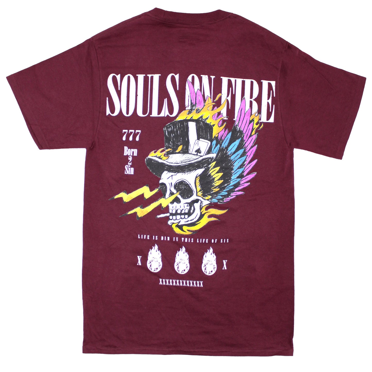 Novelty Souls On Fire by Fashion Nova T-shirt Back
