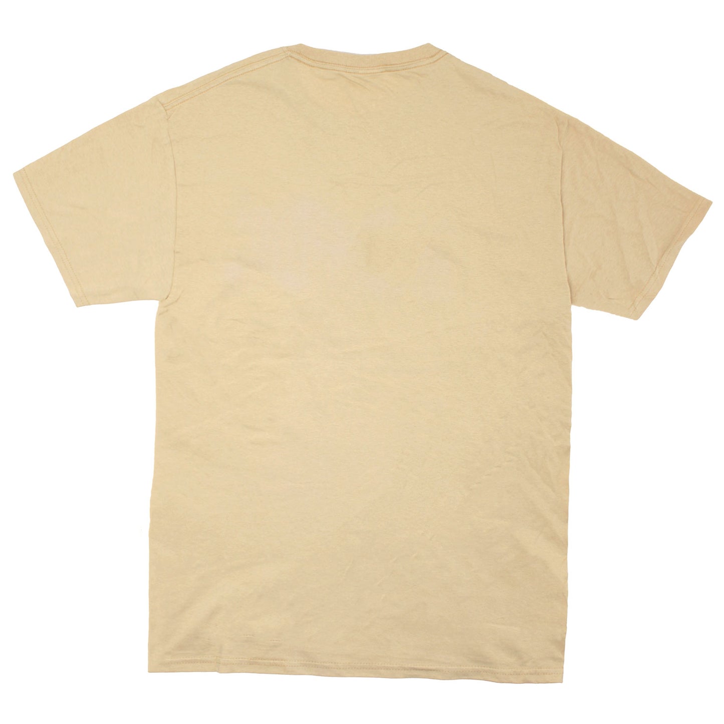 AC/DC Vintage Distressed American Flag Logo On Tan T-shirt T-shirt Back