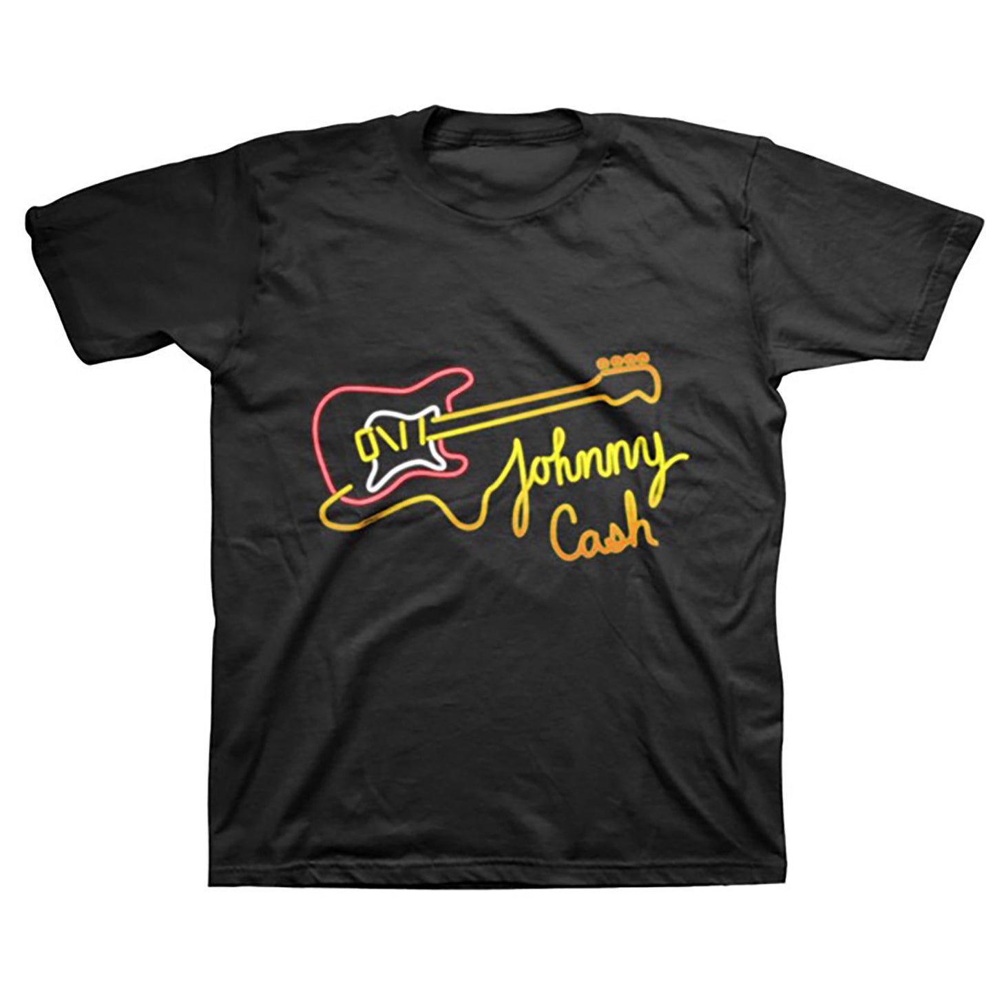 Johnny Cash Neon Guitar Logo Toddler T-shirt Childrens T-shirt Front
