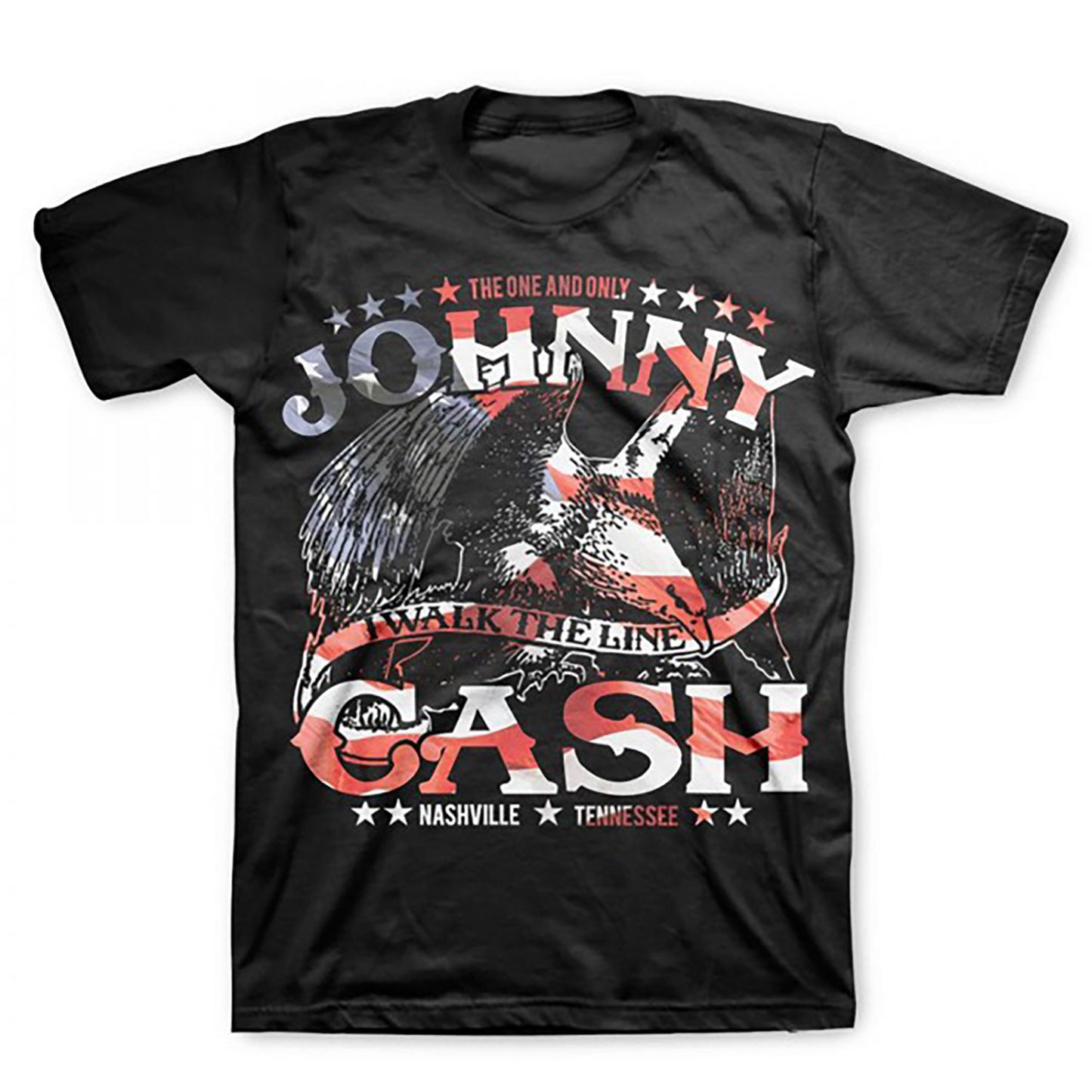 Johnny Cash The One And Only I Walk The Line Nashville Tennessee T-shirt Front