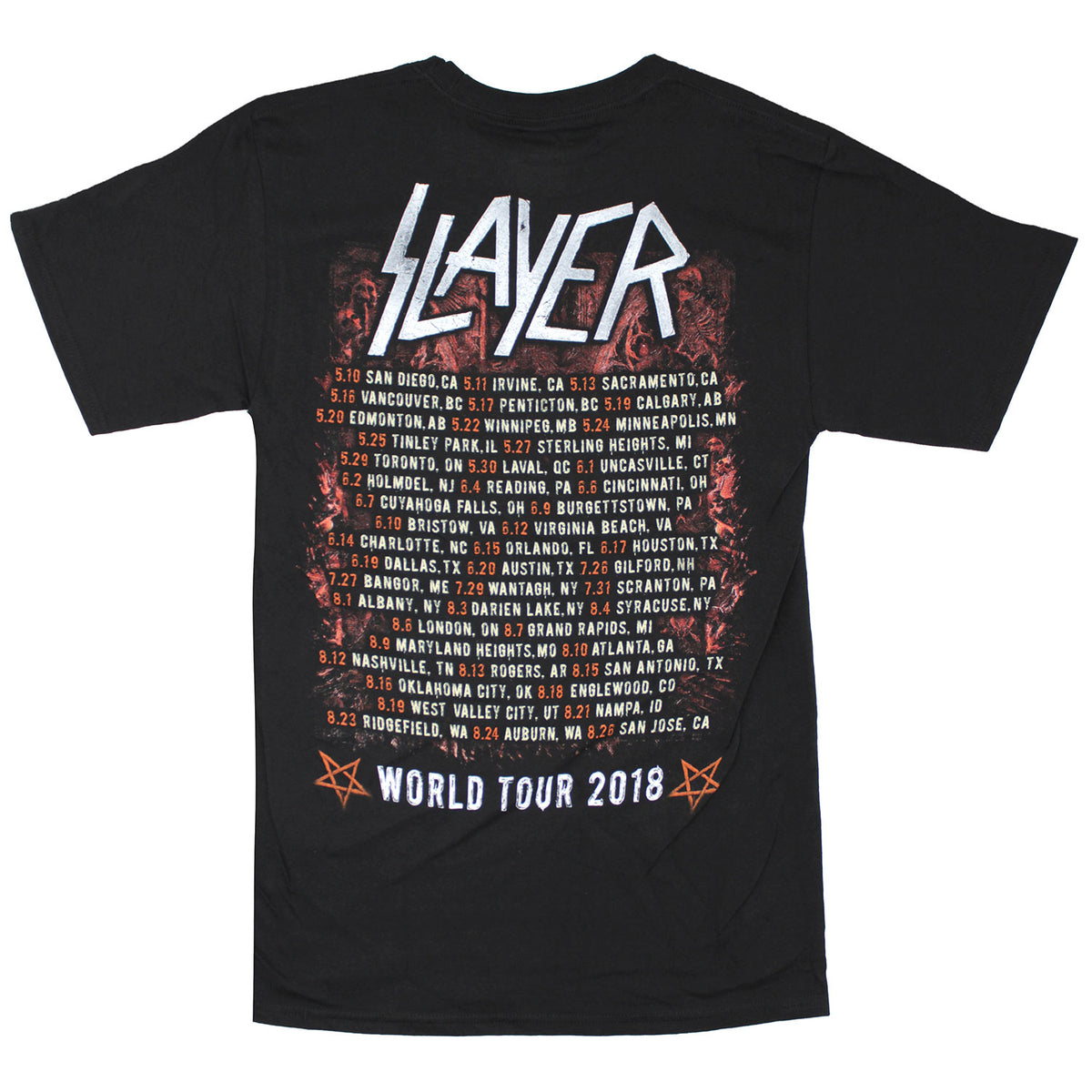 Slayer Demonic Admat 2018 Tour Tee T-shirt Back