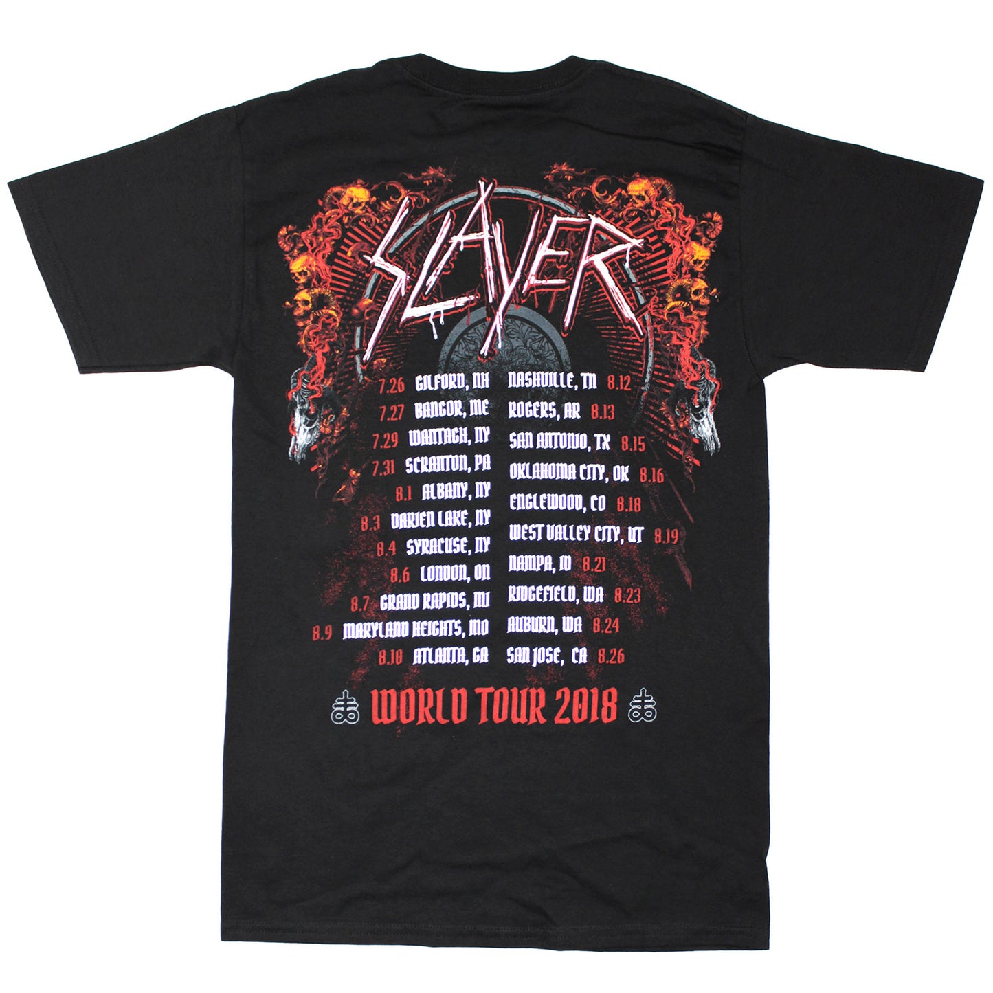 Slayer Baphomet 2018 World Tour Tee T-shirt