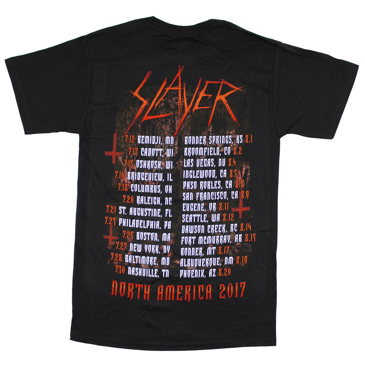 Slayer Baphomet 2018 World Tour Tee T-shirt Back