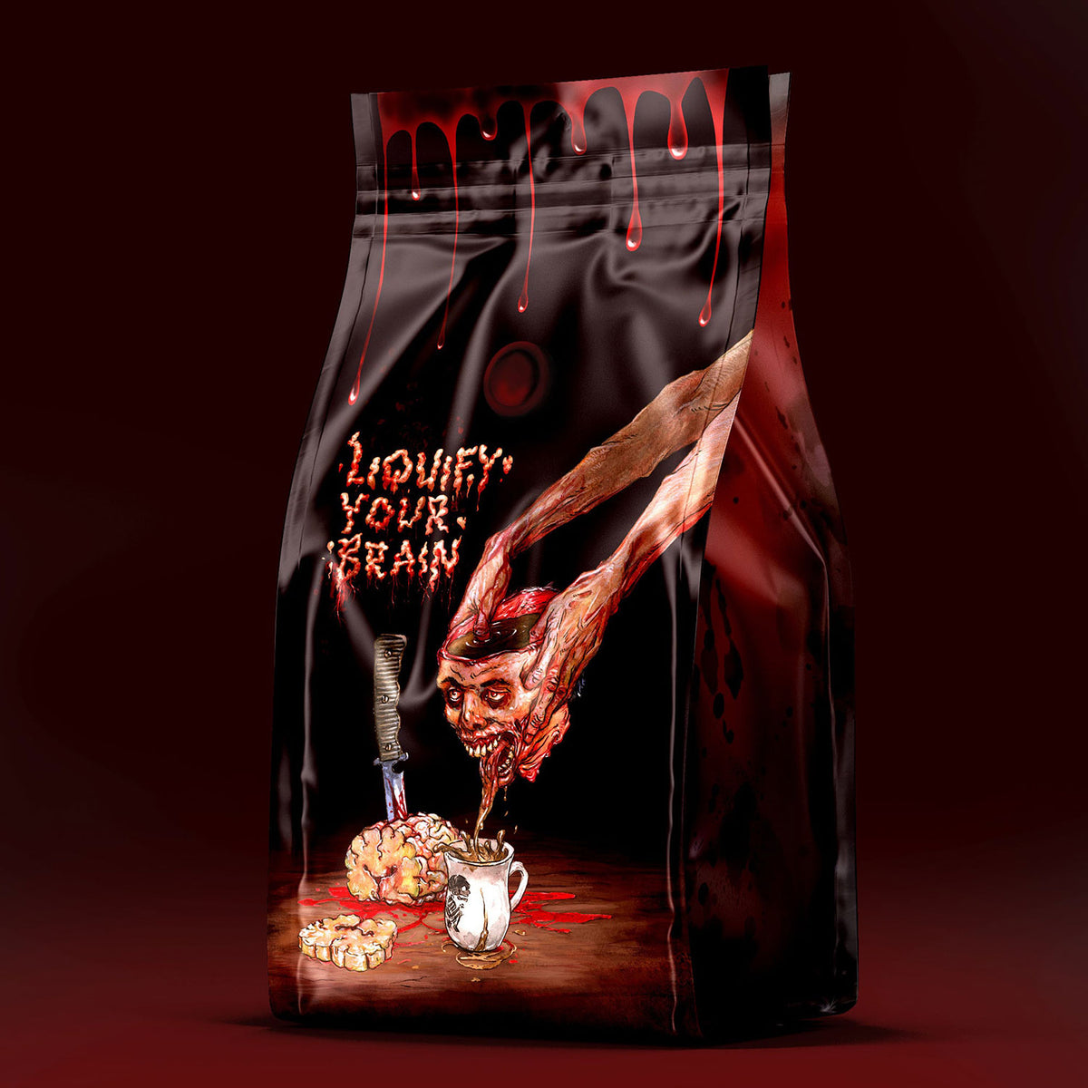 Cannibal Corpse 'Beheading & Brewing' Coffee: Bali Blue Moon (12oz) Whole Bean Coffee Back