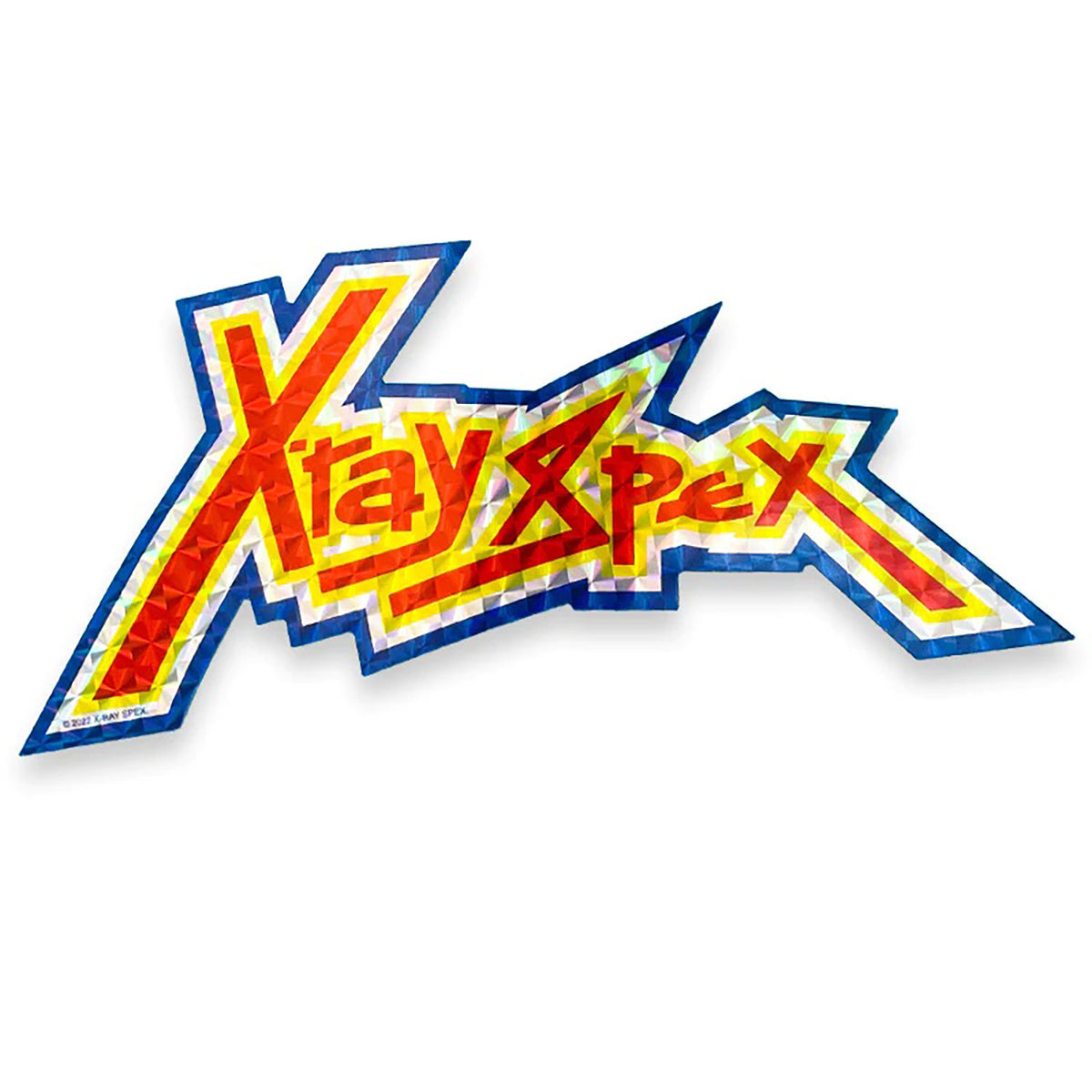 X-Ray Spex Prismatic Sticker (Blue & Red) by Rock Roll Repeat Sticker Front