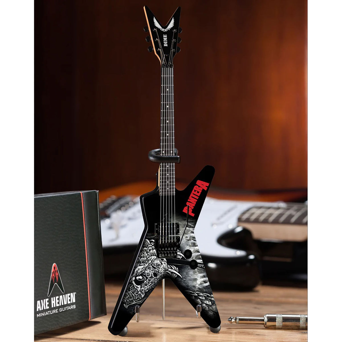 Dean Dimebag Pantera Black & White Southern Trendkill ML Mini Guitar Collector Items Alt 2