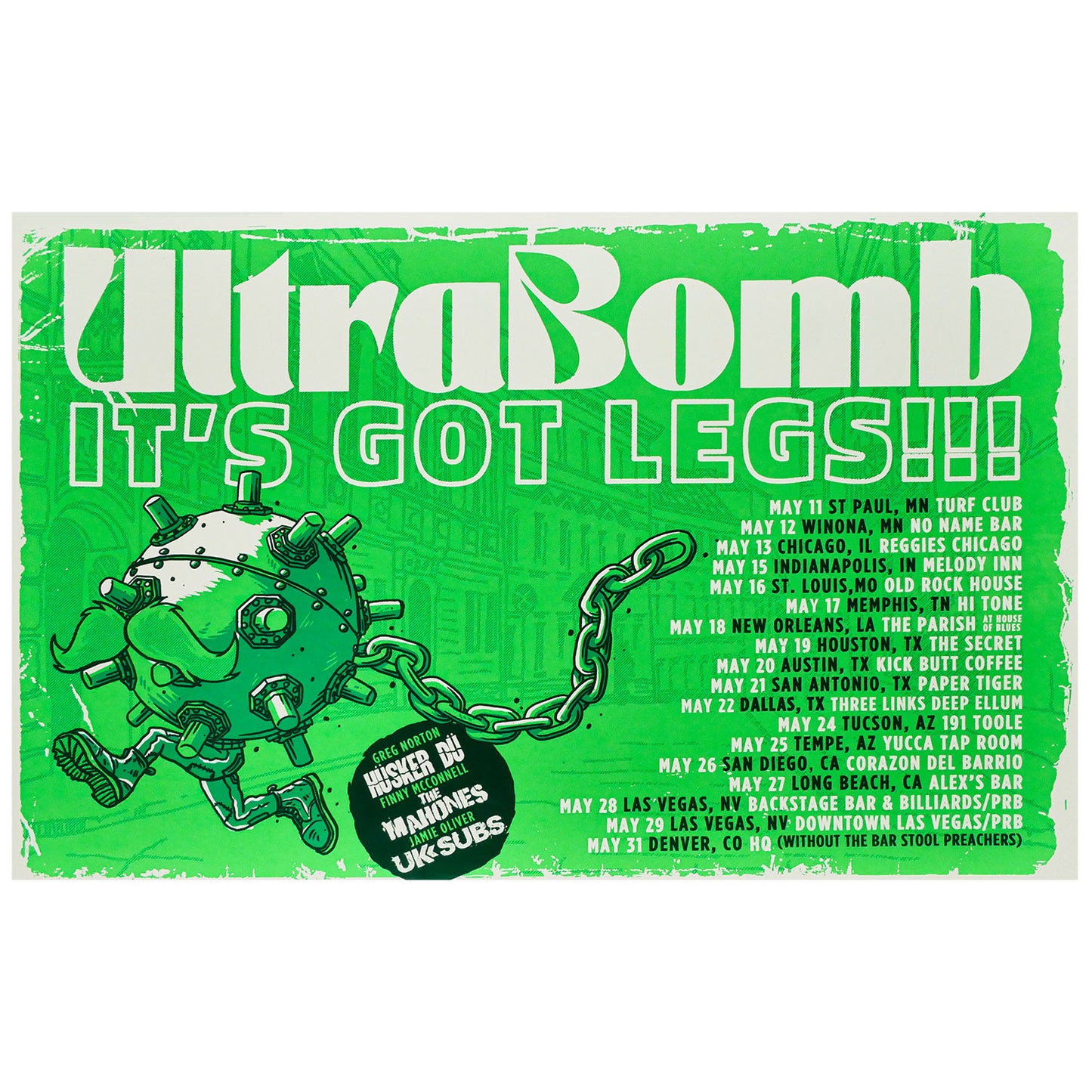 UltraBomb It's Got Legs!!! Limited Screenprint Front