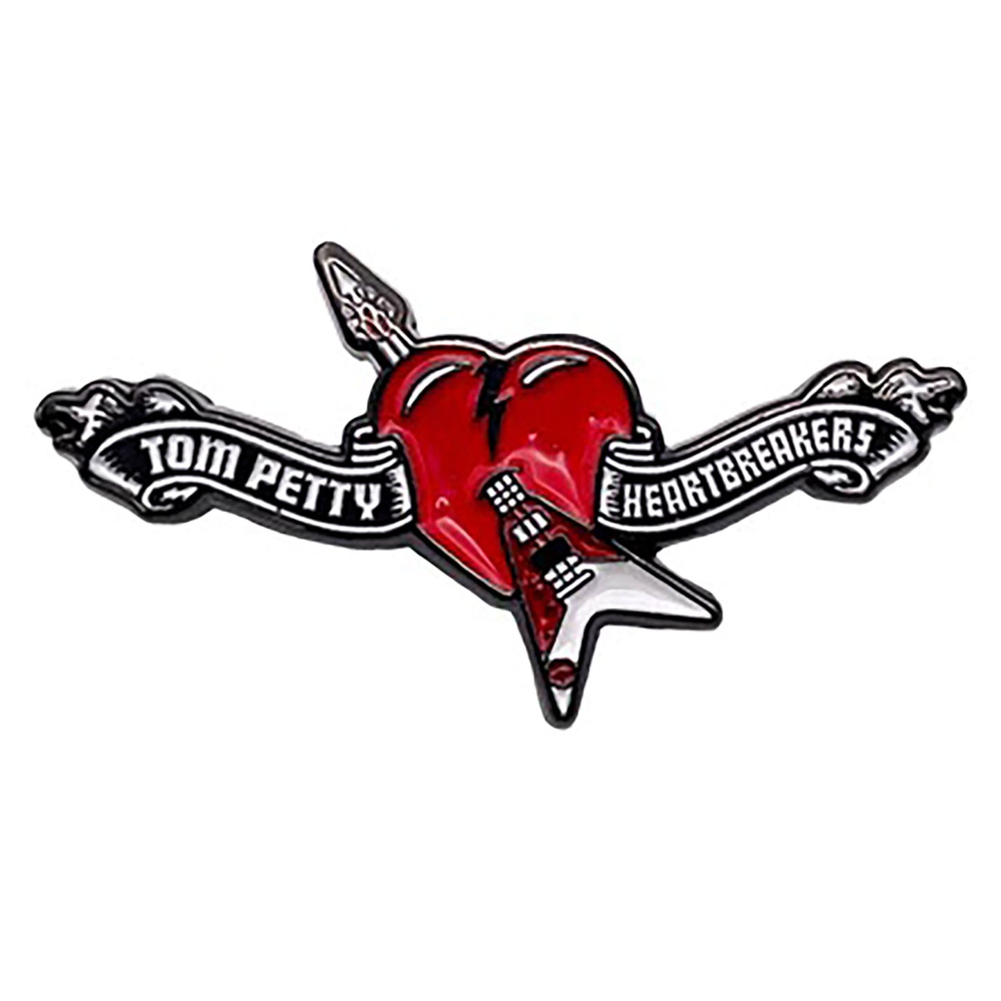 Tom Petty Modern Logo Pewter Pin Badge Alt 2