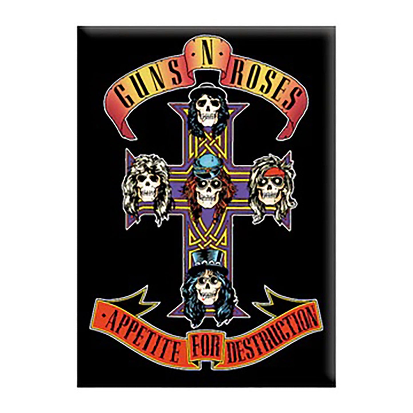 Guns N Roses Cross Magnet Front