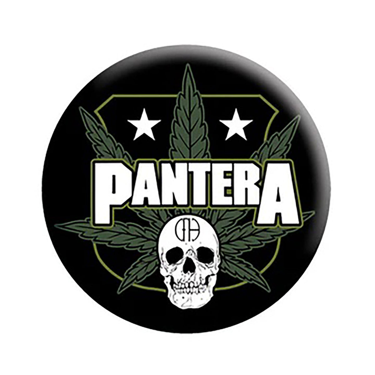 Pantera Cannabis Skull Button Front
