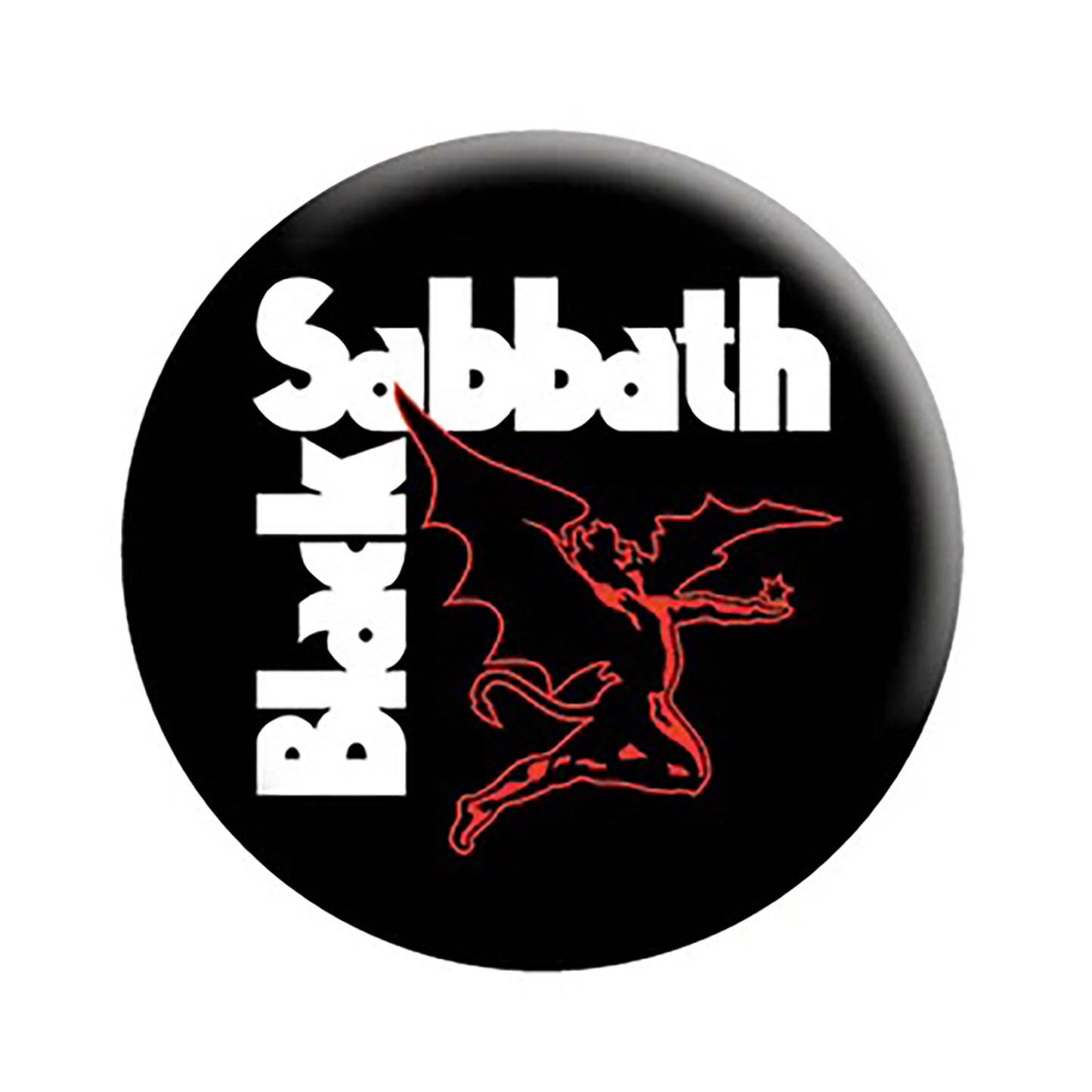 Black Sabbath Demon Logo Button Front