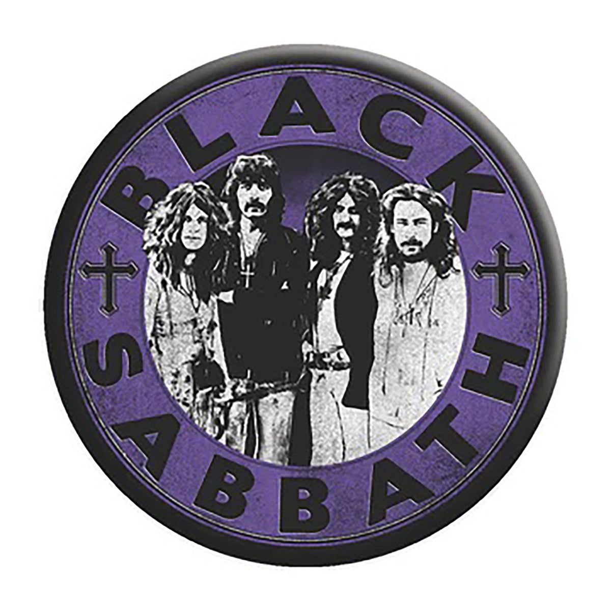 Black Sabbath Band Circle Magnet Front
