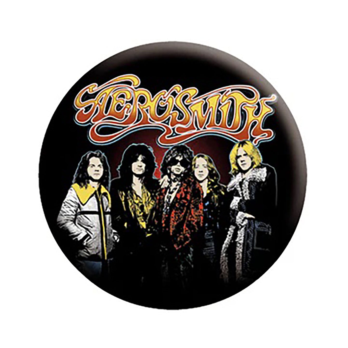 Aerosmith Band Graphic Button Front