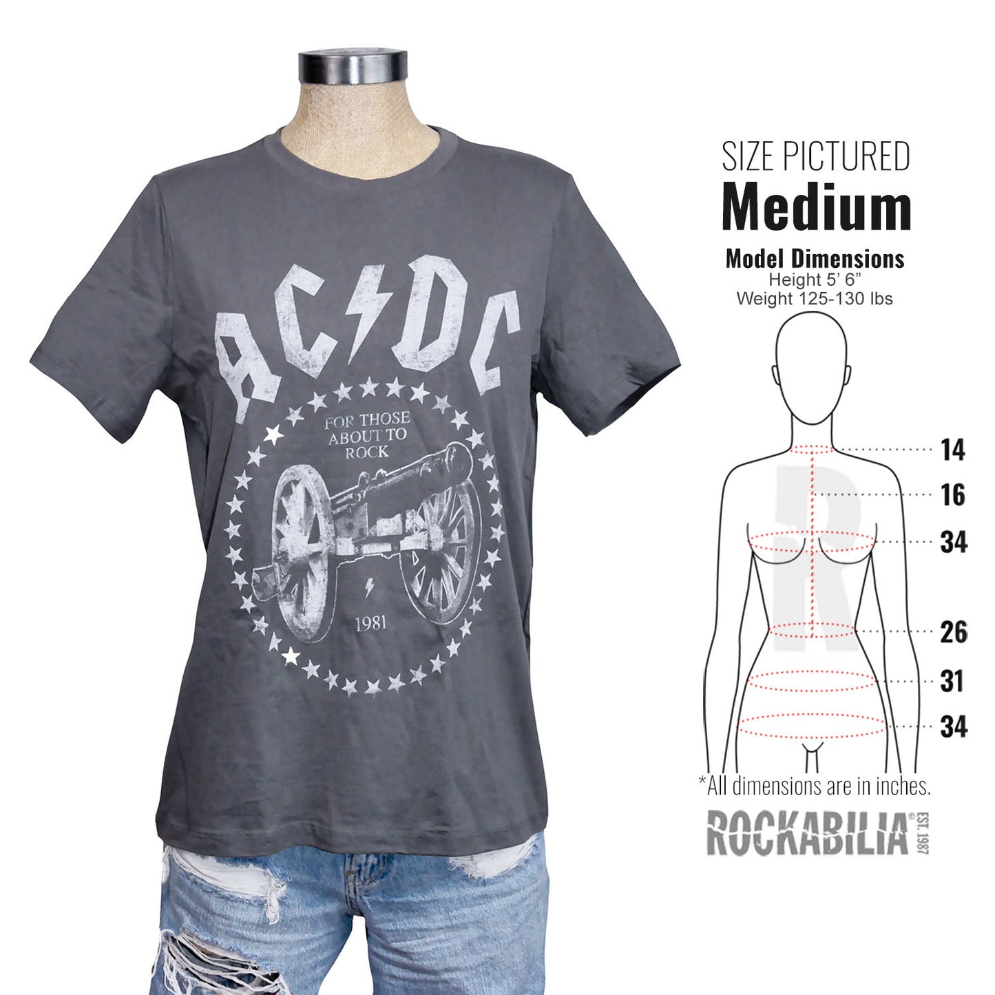 AC/DC California We Salute You 2015 Tour Tee Junior Top Alt 3