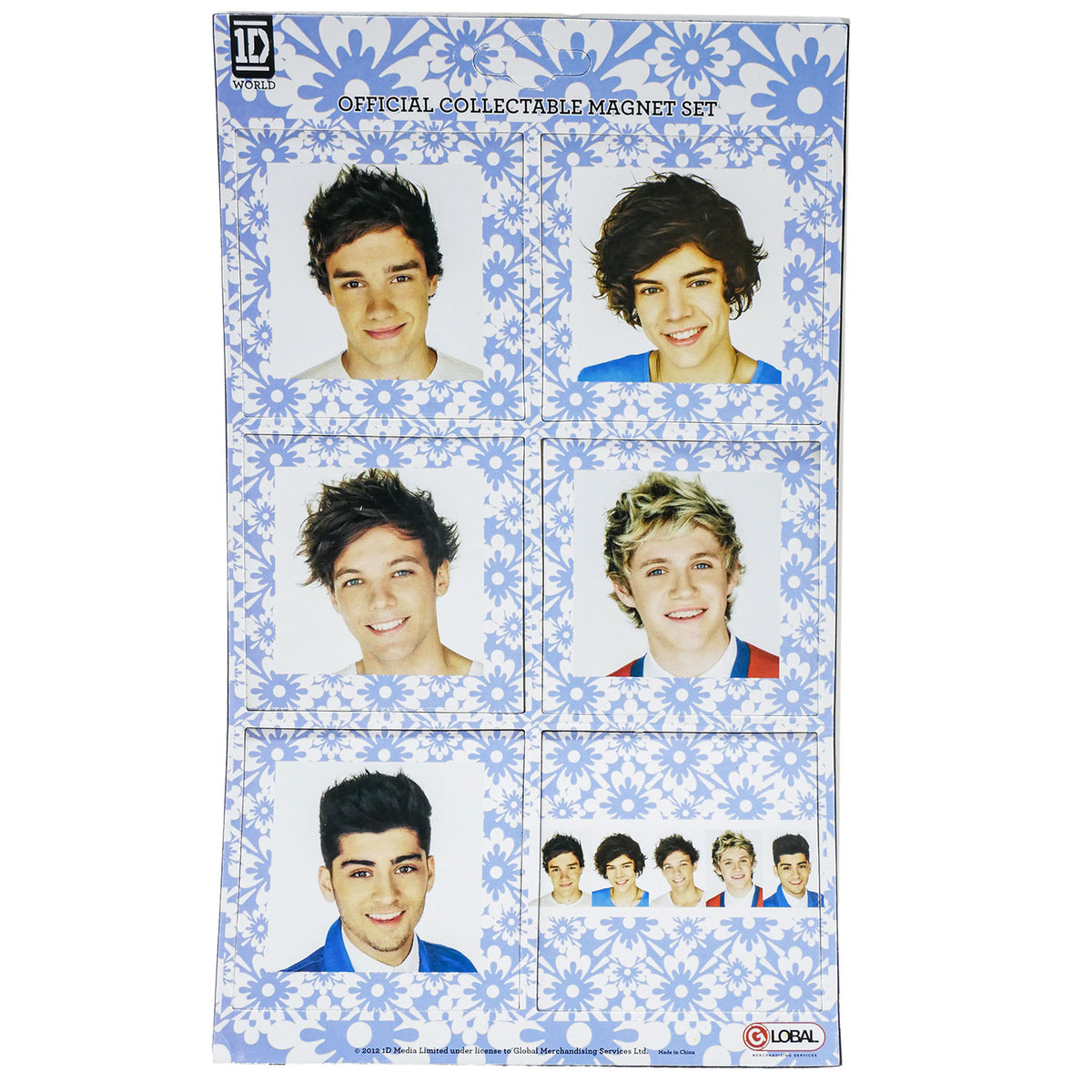 One Direction 1D World Official Collectable Magnet Set Magnet Front
