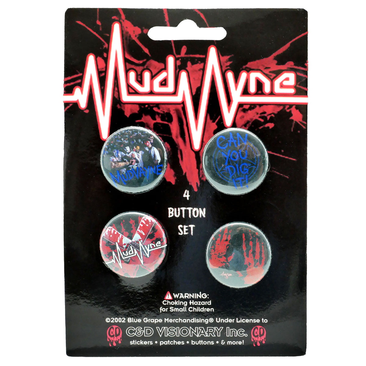 Mudvayne 4 Pack Buttons Collector Items Front