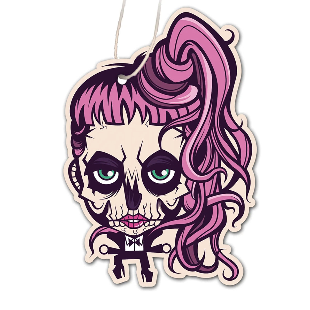 Lady Gaga Cartoon Skeleton Makeup Air Freshener Front