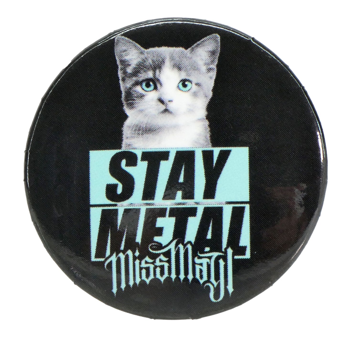 Miss May I Stay Metal Kitty Small Button Button Front