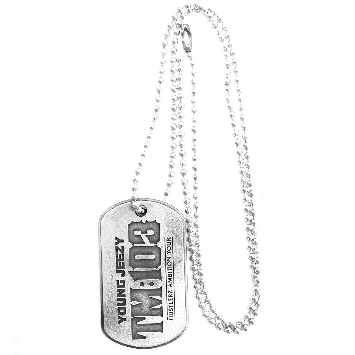 Young Jeezy TM:103 Hustlerz Ambition Tour Dog Tag Necklace Front
