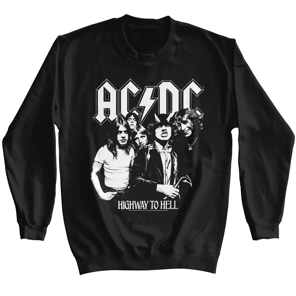 AC/DC Bw Highway Photo Sweatshirt Front