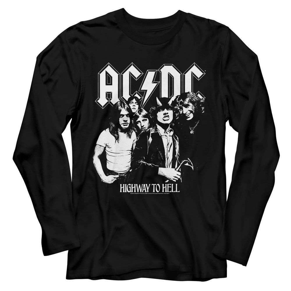 AC/DC Bw Highway Photo Long Sleeve Front
