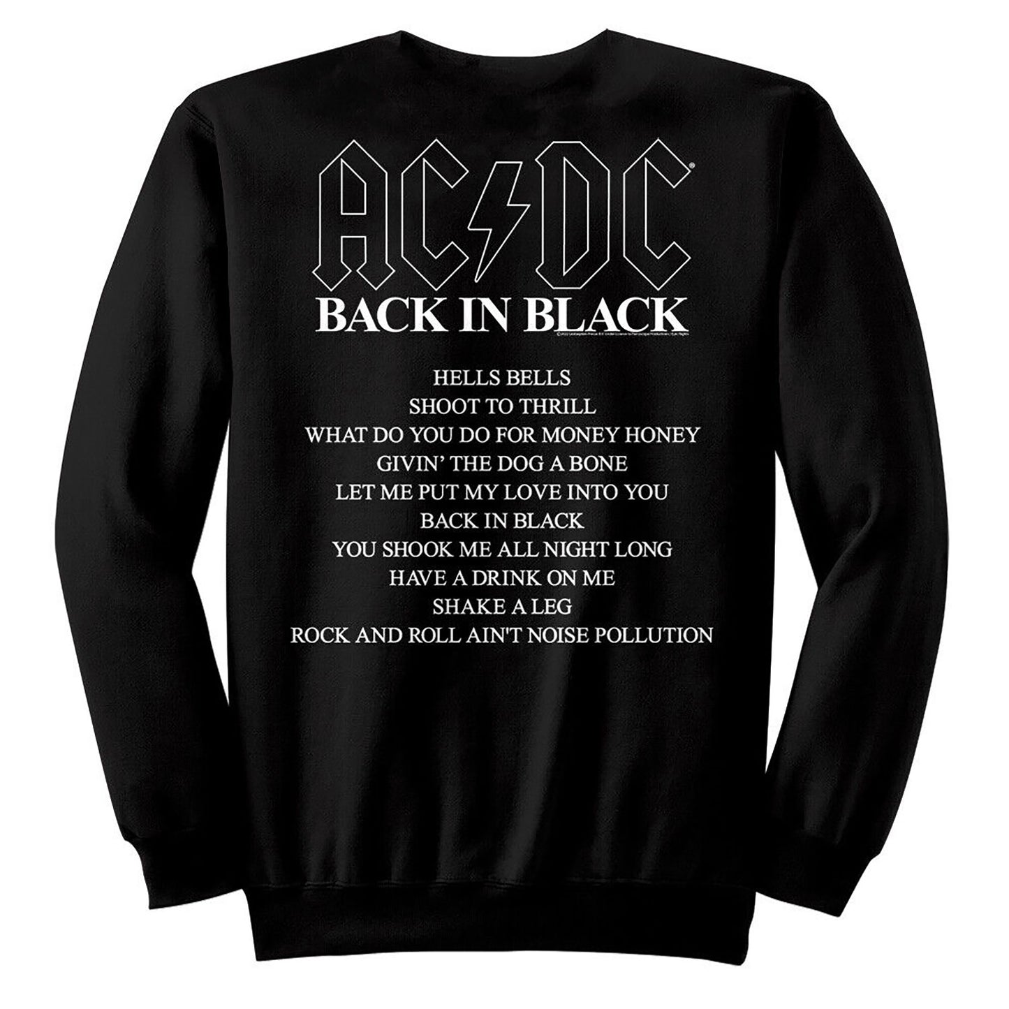 AC/DC Bnb Album Sweatshirt Back
