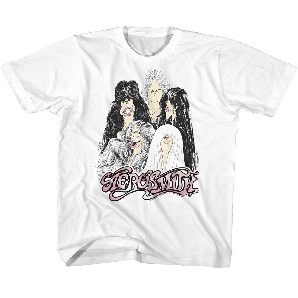 Aerosmith Cartoons Kids Childrens T-shirt Front