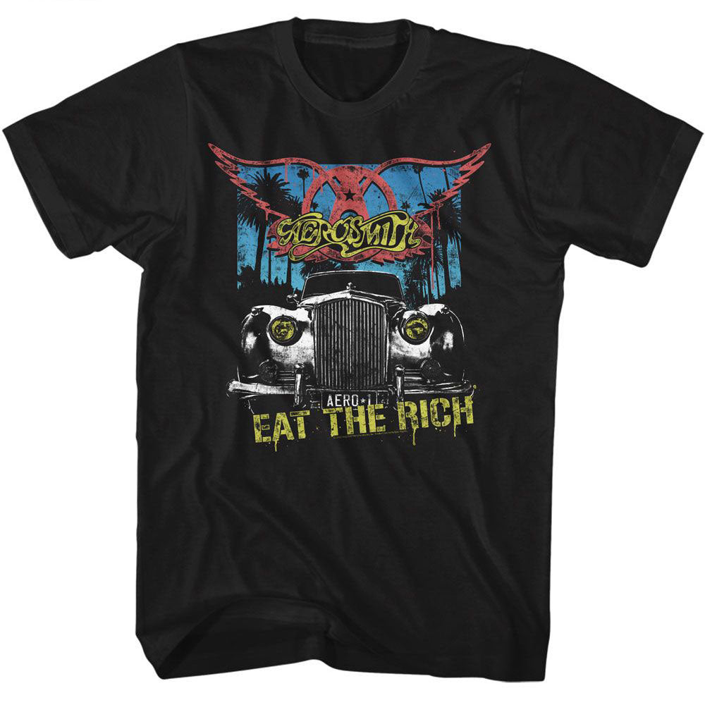 Aerosmith Eat The Rich Car T-shirt Front