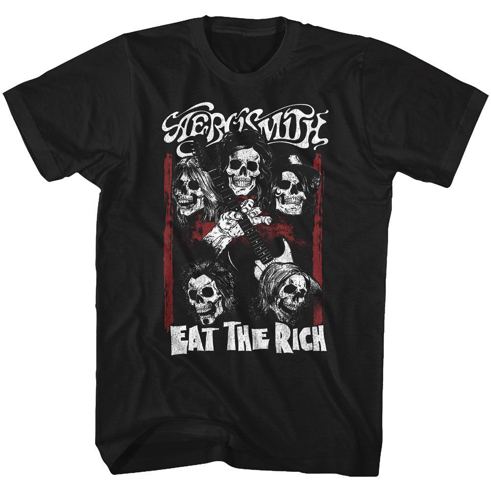 Aerosmith Eat The Rich Skull T-shirt Front
