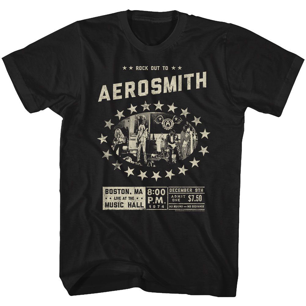 Aerosmith Boston Music Hall T-shirt Front